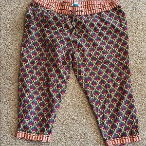 Sundance Pink and Green Patterned Kids Pajama Bottoms